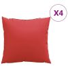 Throw Pillows 4 pcs Red 23.6"x23.6" Fabric