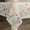 Watercolor Flowers Easter Tablecloth Non Iron Stain Resistant Table Cover Rectangle 70x108 inch