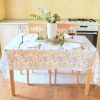 Finest Floral Coloring Rectangle Easter Tablecloth Non Iron Stain Resistant Table Cover 52x70 inch