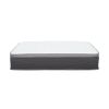 12 in. King Size Pocket Spring Hybrid Mattress Bed in a Box, Plush Euro Top Gel Memory Foam Mattress, White/Gray