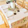 Finest Floral Coloring Rectangle Easter Tablecloth Non Iron Stain Resistant Table Cover Rectangle 52x70 inch