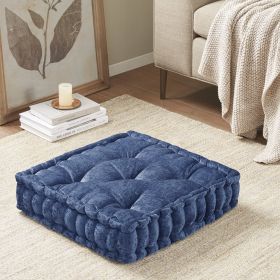 Poly Chenille Square Floor Pillow Cushion (Color: as Pic)